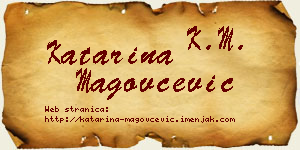 Katarina Magovčević vizit kartica